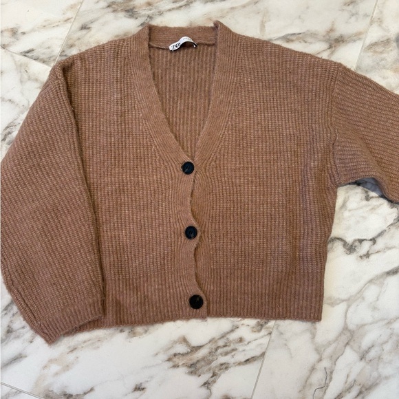Zara Women's Brown Knit Cardigan - Picture 5 of 8